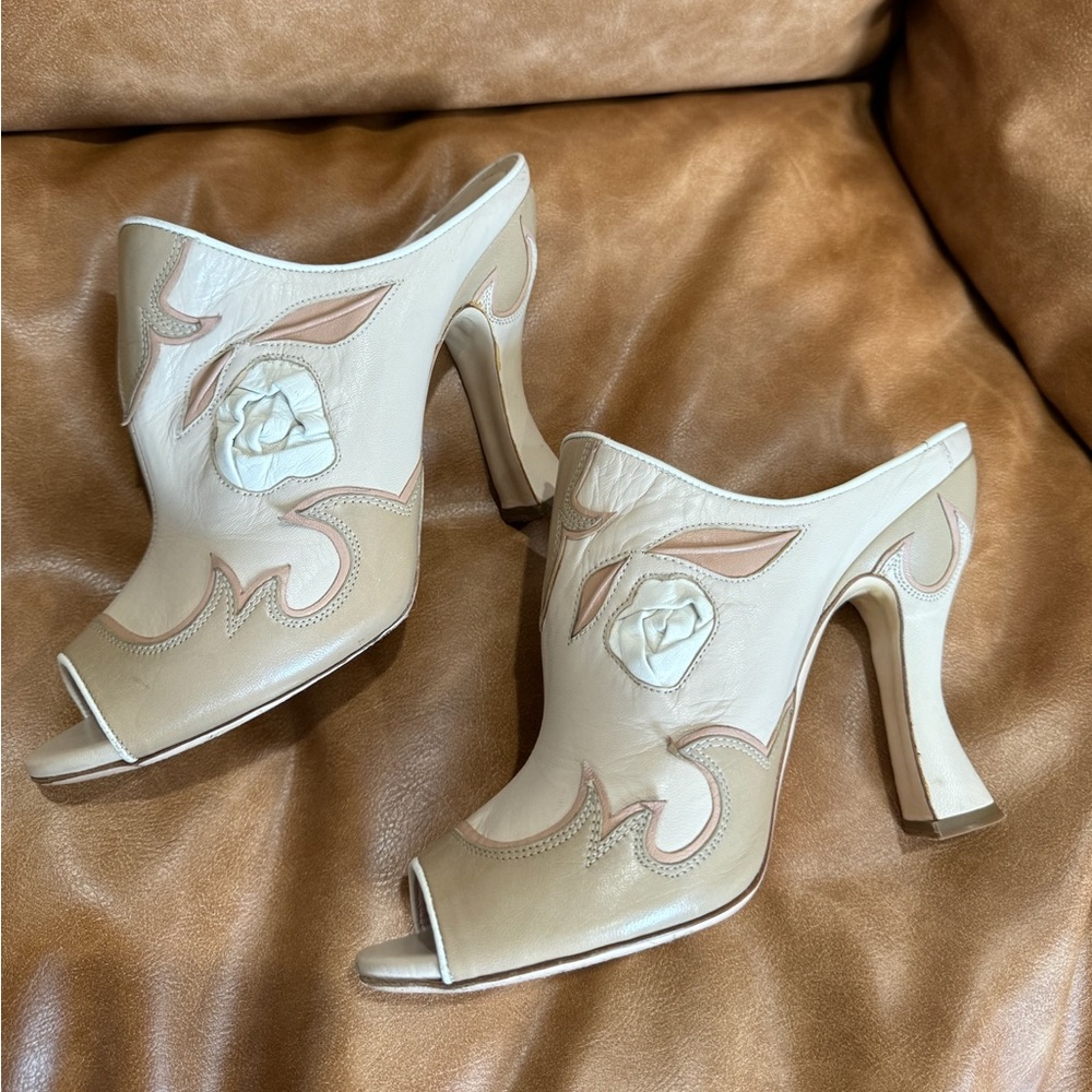 SOLD Miu Miu Leather Western Heel